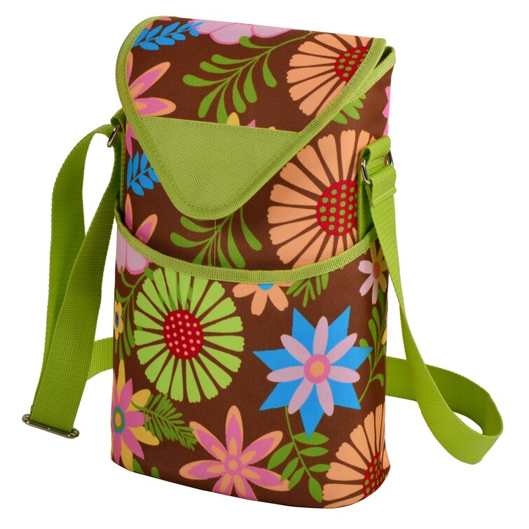 Tote bag with top water bottle holder